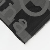 Zwart Houtskool Grijs Naam Collage Gepersonaliseer Fleece Deken (Hoek)