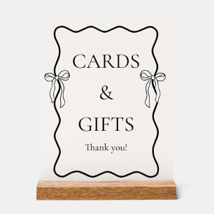 Zwart Huwelijkssluiting Bruidsfeest Kaarten & Cade Acryl Bord