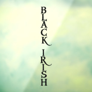 Zwart Iers vert see-thru venster cling voorste sto Raamsticker