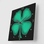 Zwart Ierse vierkante wandklok Klok (Hoek)