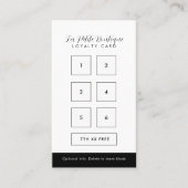 Zwart IG, FB, YouTube Sociaal Modern Script Klantenkaartje (Voorkant)