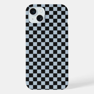 Zwart ijs geruit patroon iPhone 15 plus case