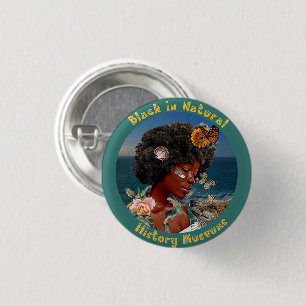 Zwart in Natuurhistorisch Musea Button