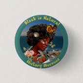 Zwart in Natuurhistorisch Musea Button (Voorkant)