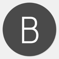 Zwart Initiaal Letter Monogram Modern