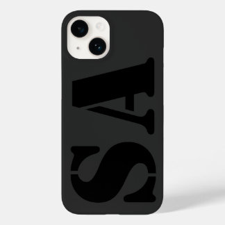 Zwart initiaal Minimal Contemporary I Phone Case