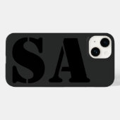 Zwart initiaal Minimal Contemporary I Phone Case (Achterkant (horizontaal))