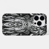 Zwart inkt illustratie vrouwen Case-Mate iPhone case (Achterkant (horizontaal))