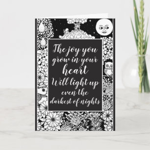 zwart Inspirerend Quote over Inner Stre Kaart
