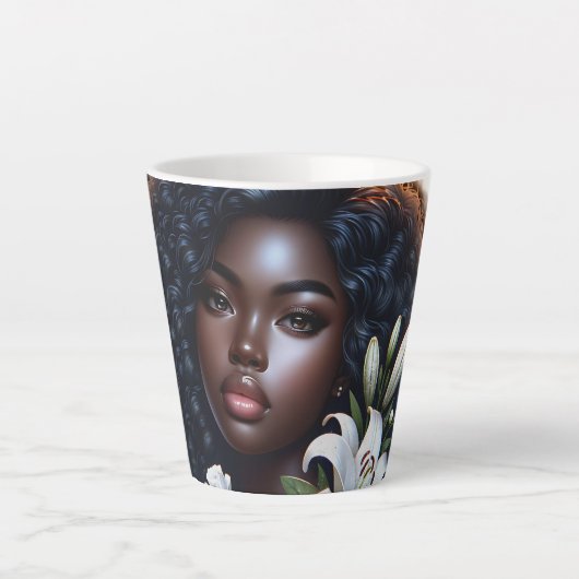 Zwart is een mooie theekop latte mok (Voorkant)