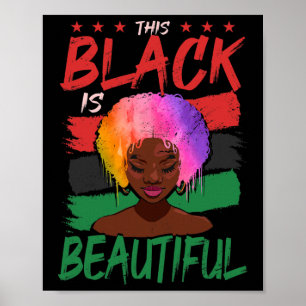 Zwart Is Mooi Afro-Amerikaanse Zwarte Geschiedenis Poster