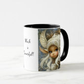 Zwart is mooi! koffie mok (Voorkant rechts)