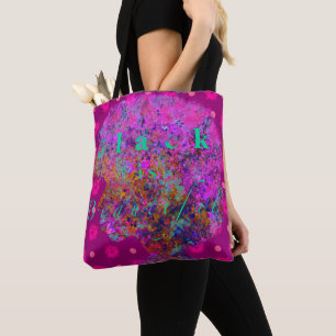 Zwart is prachtig (veelkleurig op Fuchsia) Draagtas