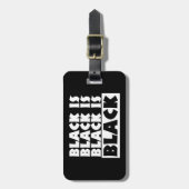 Zwart is zwart bagagelabel (Voorkant verticaal)