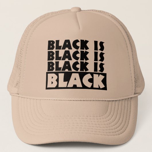 Zwart is zwart trucker pet (Voorkant)