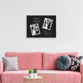 Zwart Ivoor Bruiloft Foto Verpakt Canvas Print (Insitu (Woonkamer))