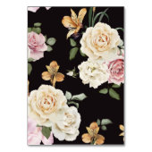 Zwart, Ivoor, Goud Bloemen Vrijgezellenfeest Kaart (Achterkant)