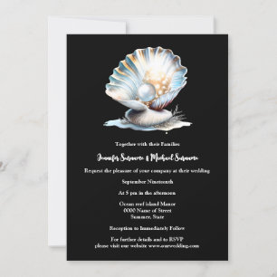 Zwart ivoor zeeschelp parel oester kuststrand kaart