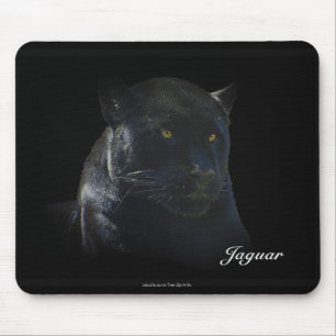 Zwart Jaguar Wild Cat Dierenliefhebber Mousepad Muismat