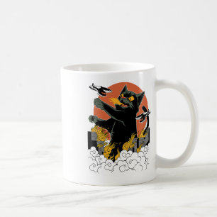 Zwart Japans Catzilla Sunset - Clic Fit Koffiemok