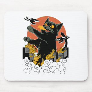 Zwart Japans Catzilla Sunset - Clic Fit Muismat