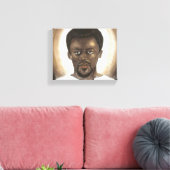 Zwart Jesus Canvas Afdruk (Insitu (Woonkamer))