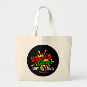 ZWART KAN DE 19E NIET TEGENHOUDEN GROTE TOTE BAG