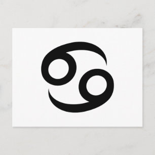 Zwart kanker zodiac symbool briefkaart