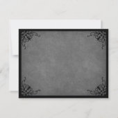 Zwart Kant Gotische Bruiloft Save The Date (Achterkant)