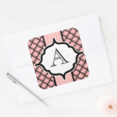 Zwart Kant Monogram Stickers (Envelop)