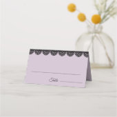 Zwart kant op zachte lavendel aangepaste bruiloft (Voorkant)