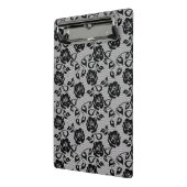 Zwart kant patroon op witte achtergrond mini klembord (Angled2)