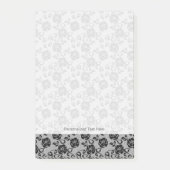 Zwart kant patroon op witte achtergrond post-it® notes (Voorkant)