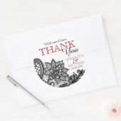 Zwart Kant Wit Moderne Gothic Dank u Label (Envelop)