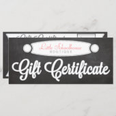 Zwart karton - aangepast cadeaubon (Voorkant / Achterkant)