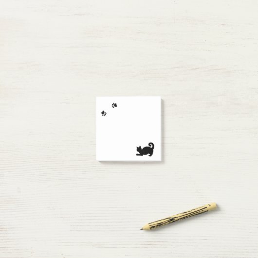 Zwart karton en afdrukken in pag post-it® notes (Op bureau)