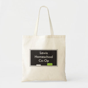 Zwart karton Homeschool op Tote Bag