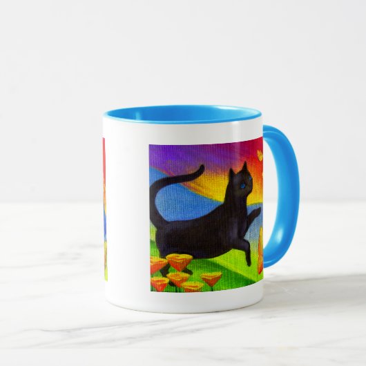 Zwart kartonnen vlinderkunst - Multi Mok (Voorkant rechts)