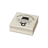 Zwart Kat Kat Arch Adres Rubberstempel (Stempel)