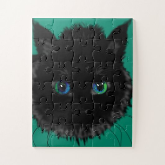 Zwart Kat Legpuzzel (Verticaal)
