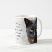 Zwart Kat Lover Afbeelding met Motivatie Citaat Ko Koffiemok (Voorkant rechts)