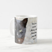Zwart Kat Lover Afbeelding met Motivatie Citaat Ko Koffiemok (Voorkant links)