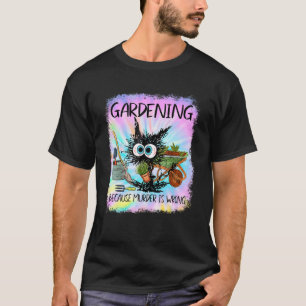 Zwart kat maakt tuinbouw omdat moord verkeerd is t-shirt