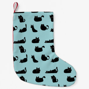Zwart Kat Patroon Kleine Kerstsok