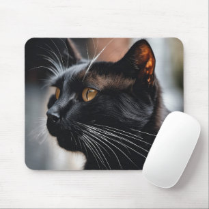Zwart Kat Portret Muismat