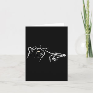Zwart Kat Skelet Hand Boop Halloween Pet Vrouwen G Kaart