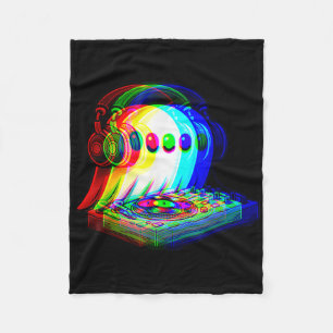 Zwart Kat Skelet Hand Boop Halloween Schattige Kat Fleece Deken