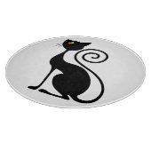 Zwart Kat stijlontwerp Snijplank (Hoek)