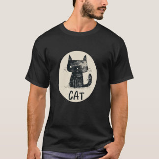 Zwart Kat voor katten en dierenliefhebbers T-shirt