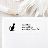 Zwart kattebakontwerp etiket (Insitu)